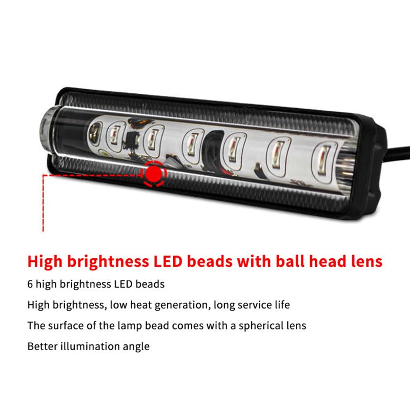 1Pcs Led Forklift Safety Lights Straight Red Hazardous Light Strips Reverse Trucks, Excavators, Industrial Equipment Lights
