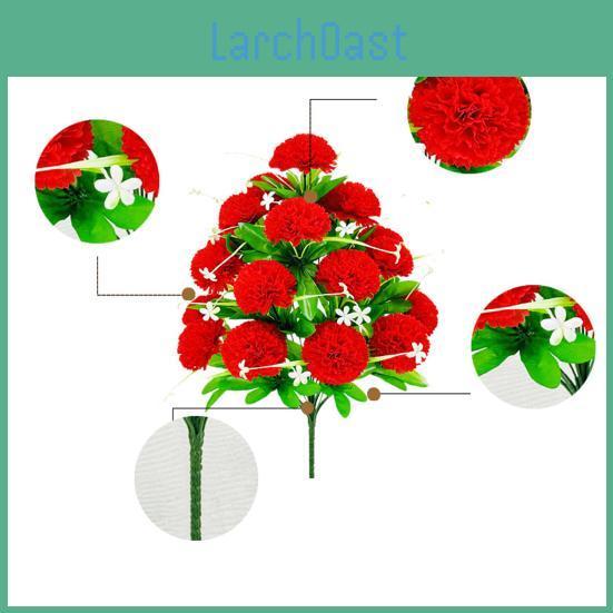 Yousheng Künstliche Realistische Nelke 18 Köpfe Kunstseidenblume UV-beständig Hochzeitsparty Innen Außen Garten Hof Kunstblumen Pflanzen Dekoration