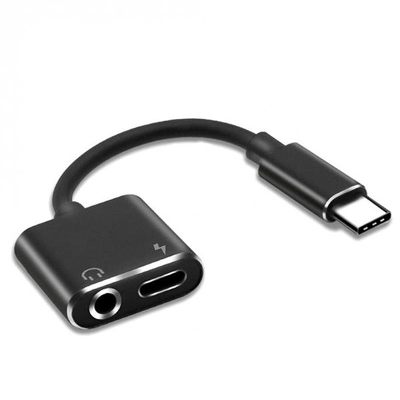 Adapter Laden Kopfhörer 2 in 1 Typ-C auf 3,5 mm Klinke Kopfhörer Aux Audio USB C Kabel