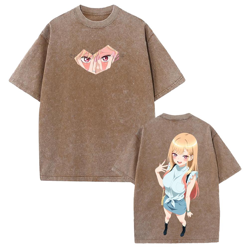 Marin My Darling T-shirt Anime Fashion Washed Y2k T Shirt Men Women Clothing Cotton Tees Tops