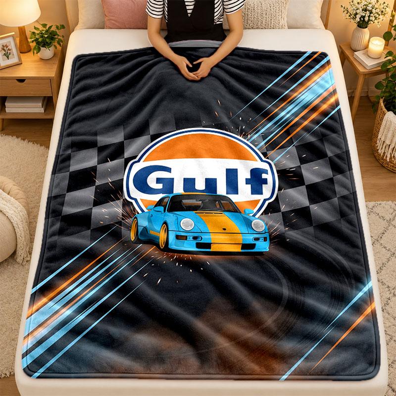Flanell-Decke Gulf Warm Weiche Überwurfdecke für den Innenbereich Sofa Bett Wohnzimmer