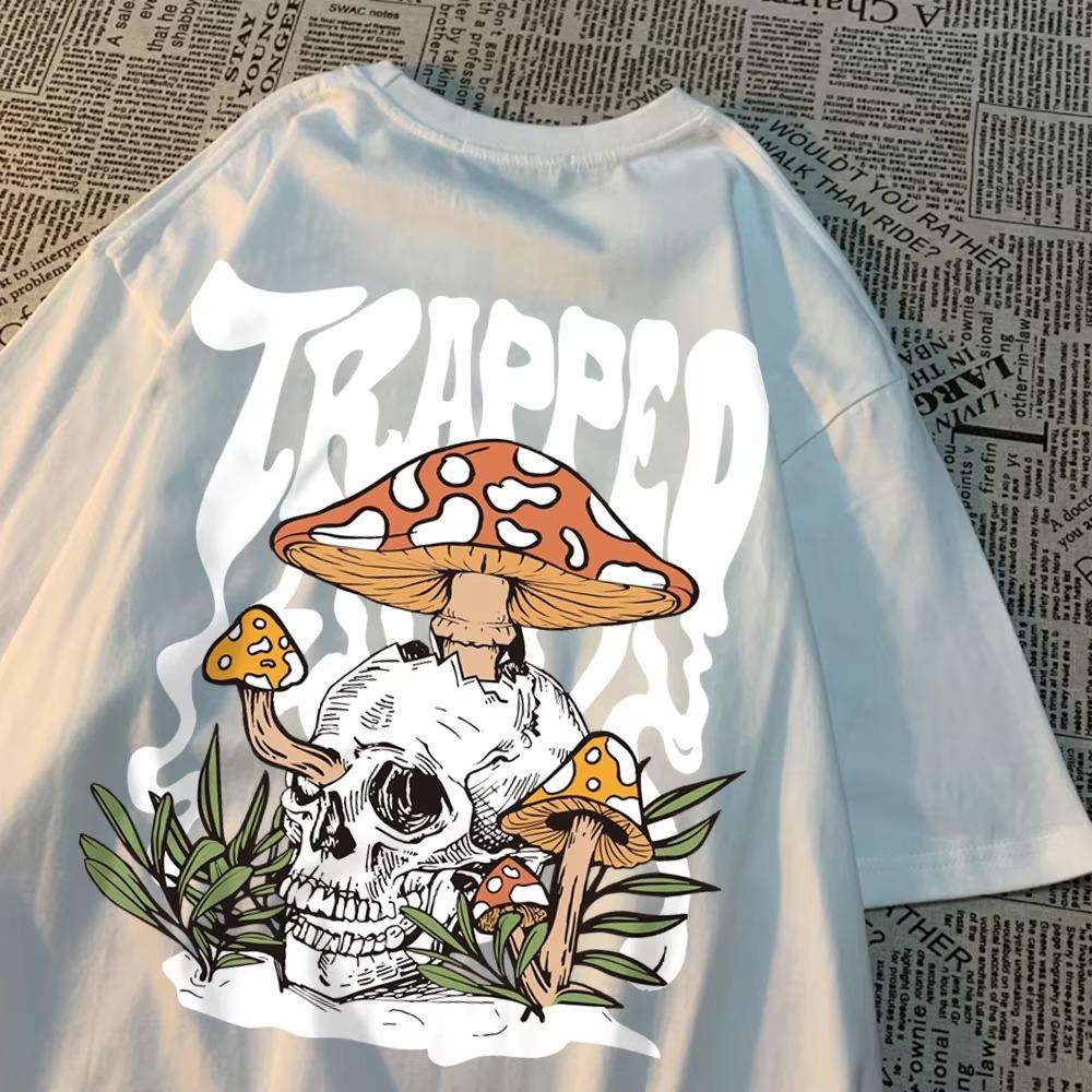 

Футболка с принтом черепа ужаса для мужчин и женщин, высококачественная футболка, узор, большие размеры, новая футболка, повседневные большие размеры, хлопковые футболки XXXXXL белый