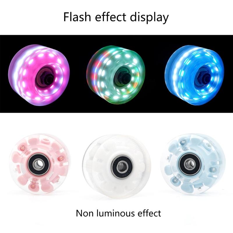 Roller Skate Wheel with Wrenches, Quads Roller Skate Wheel Double Row Skating Skateboard Quads Skate Replacement Wheels