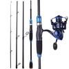 Fishing Set Fishing Rod + Spinning Fishing Reel Fishing Pole 4 Sections Protable EVA Handle Travel