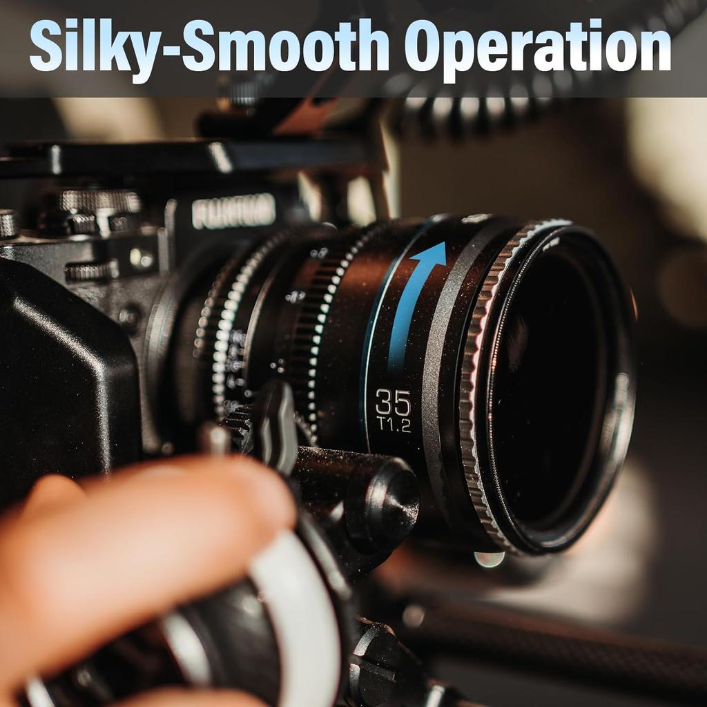 SIRUI Night Walker 35mm Cine Lens Large Diameter Manual Focus Lens L T1.2 (MS35L-B, Mount, Black)