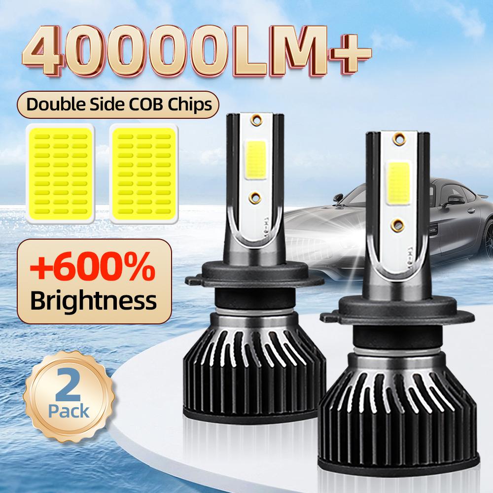 

H7 Bulbs 9005/HB3 9006/HB4 H1 H4 H11 H13 9004 9007 High Low Beam Lamps More Than 40000LM +600% Brightness Double Side COB Chips 5000LM&black&H1