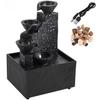 Desktop Fountain Office Home Tabletop Waterfall Decor Relaxation Meditation Creative Soft Lights Flowing Water Ornaments
