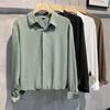 Men Loose Long Sleeve Non Iron Business Casual Solid Drape Shirt