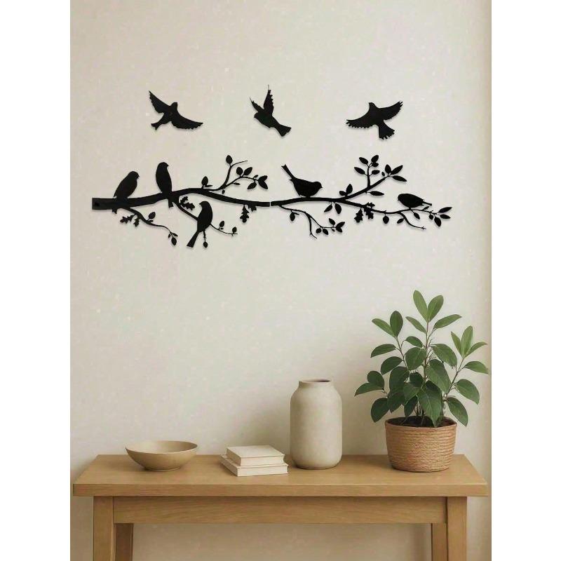 Metal Wall Art Bird Sculpture Set 5 Pcs Rustproof Outdoor Indoor Decor Gift