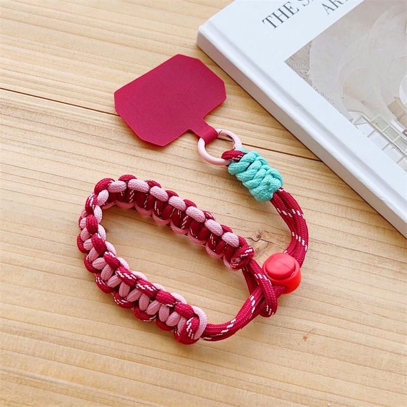 Langlebiger Sport-Handy-Anhänger Handgelenkband Anti-Verlust Unisex Verstellbar Kurz Gewebt Stabiles Lanyard Reise Diebstahlschutz Raubschutz Seil