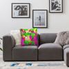 Modern Green Pink Yellow Square Pillowcase Polyester Linen Velvet Pattern Zip Decorative Pillow Case Home Cushion Cover