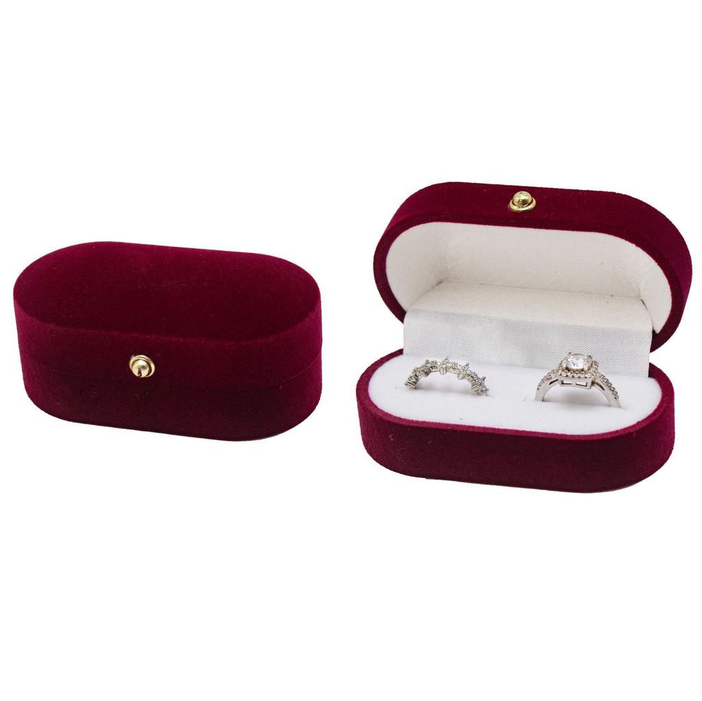 1 Pcs Felt Ring Box Mini Portable Ear Stud Jewelry Box Wedding Ring Pair Box Jewelry Storage Box