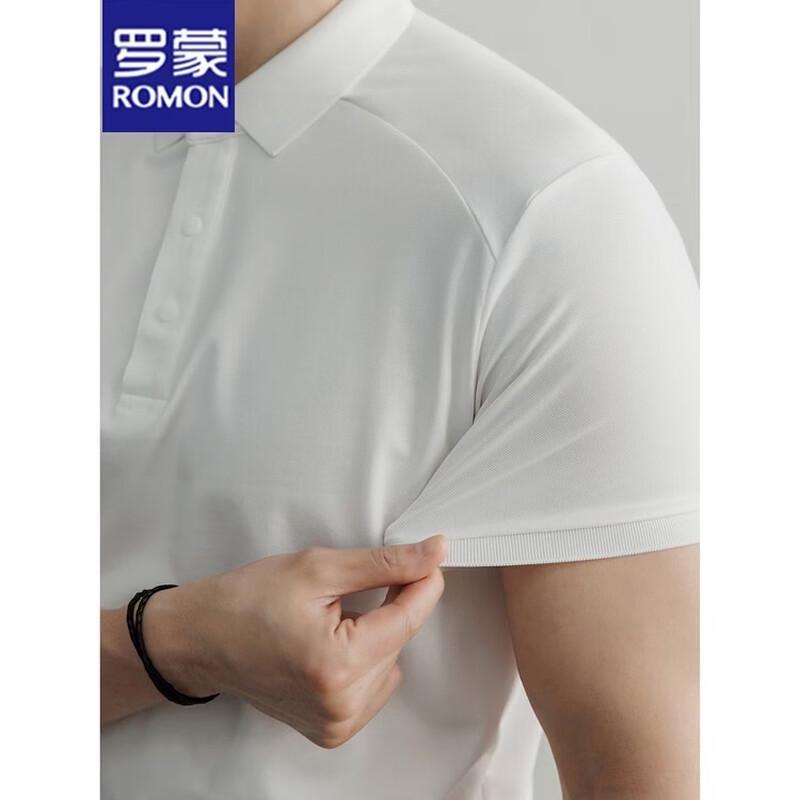 Romon Men's Cool-Touch Solid Polo Shirt