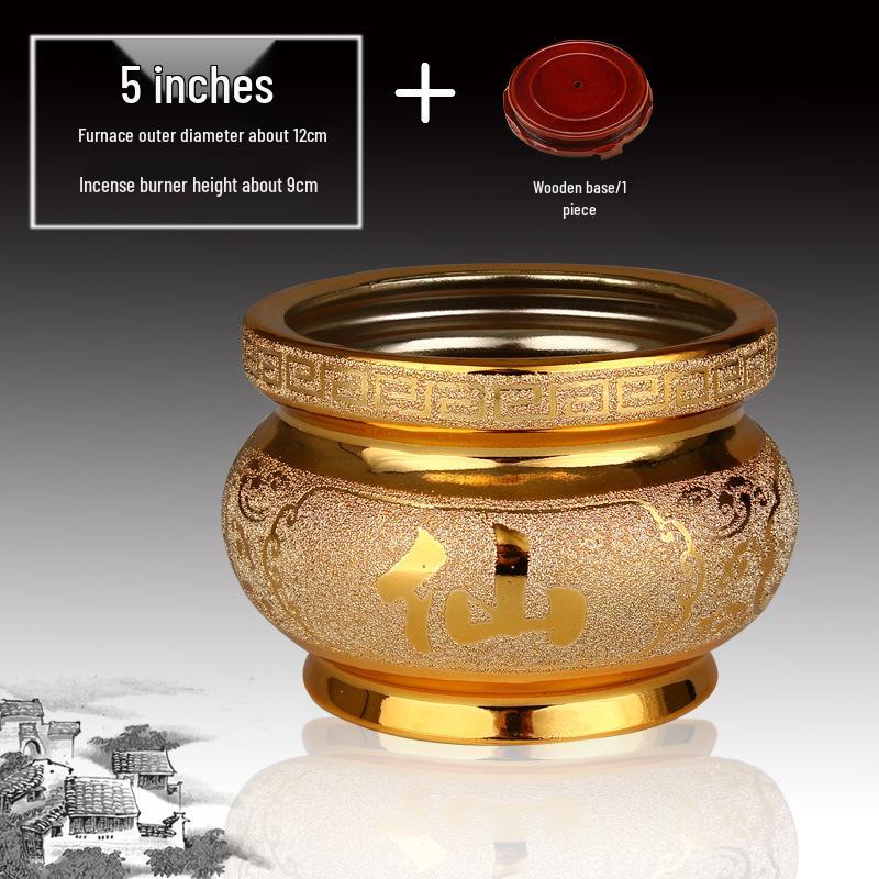 Ceramic Indoor Incense Burner for Buddhist Offerings - Small Holder for Living Room or Buddhist Hall.