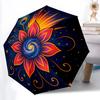 1pc Cosmic Lotus Mandala Automatic Umbrella - Automatic Opening And Closing, Sturdy Iron Frame, Portable Folding Design Yy251018160