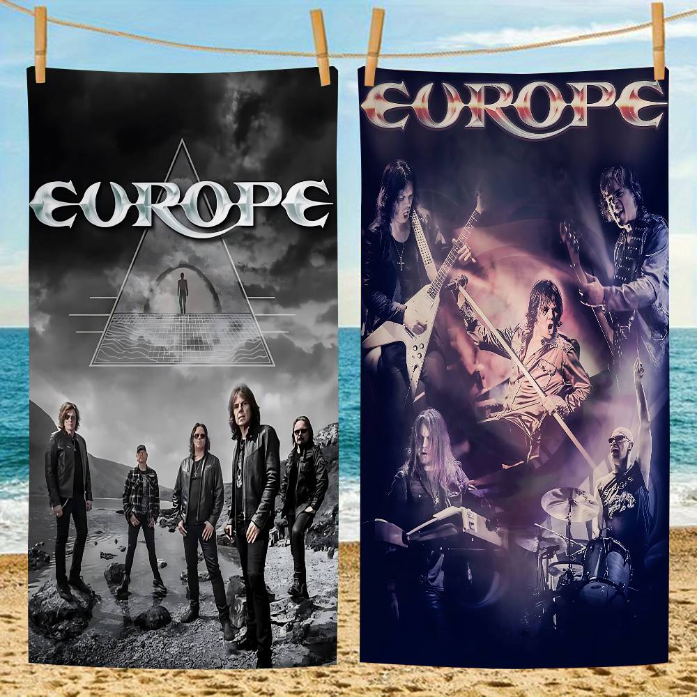 Charismatic Rock Band E-Europe Bath Towel Microfiber Soft Water Absorbing Breathable For Girl Kids Decorative Beach Towel