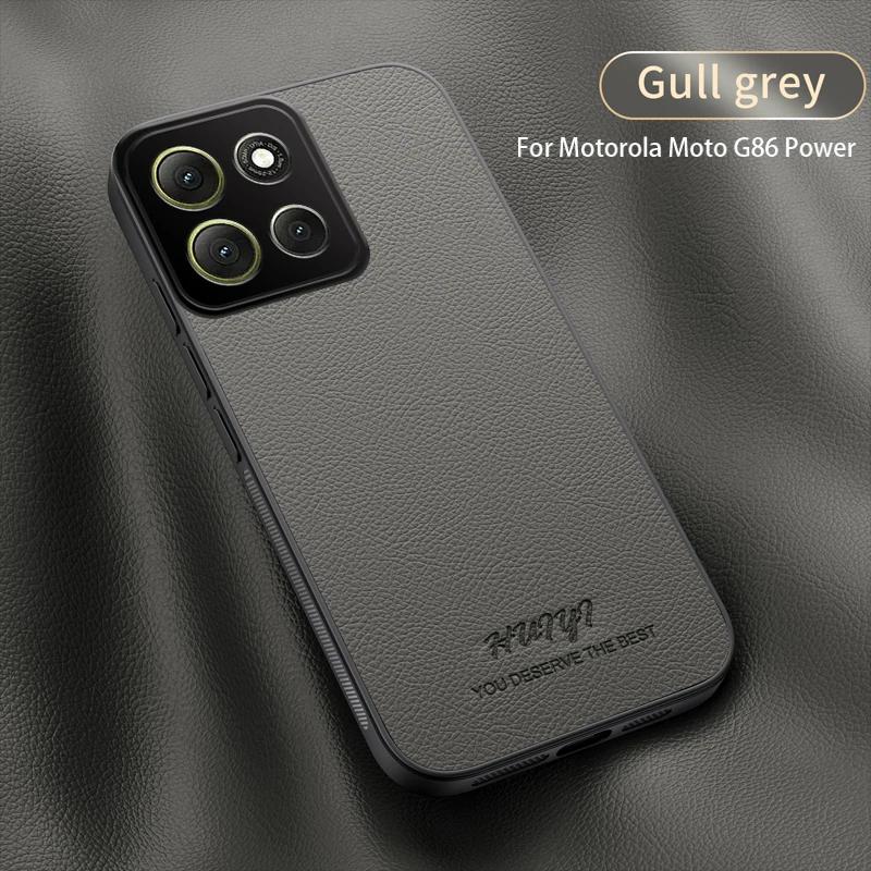 Matné kožené pouzdro pro Moto G86 Power G 86 G96 G85 G75 G64 G35 G34 Magnetické do auta Měkký rám Ochranný zadní kryt Silikonový kryt