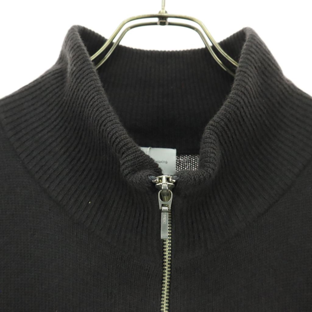 Unused Green Label Relaxing Long Sleeve Full Zip Knit Long Dress F Gray Women Used