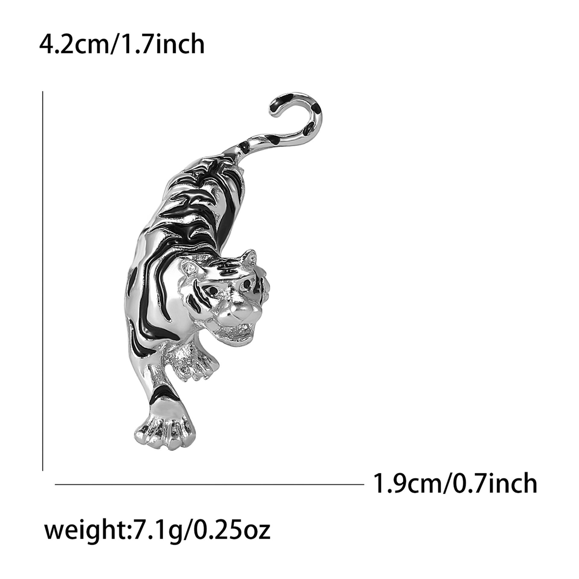 

Персонализированная универсальная брошь тигра из эмали из сплава, атмосферная властная мужская брошь для корсажа, ювелирное украшение