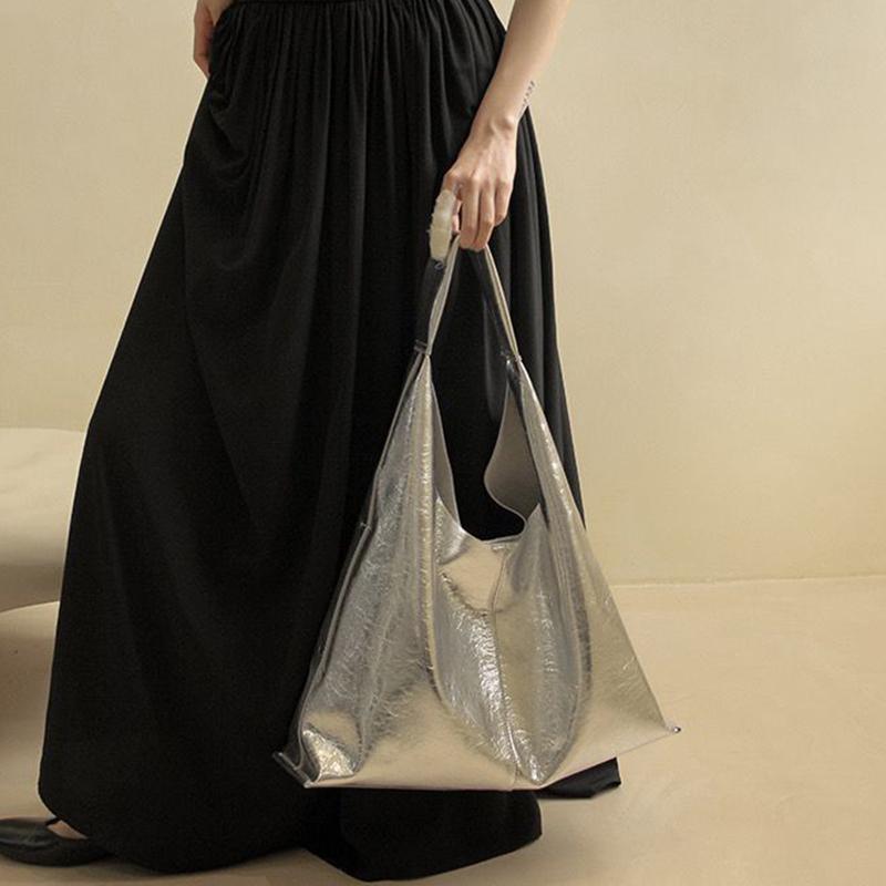 Yogodlns New Women Soft PU Leather Handbag Luxury Design Underarm Hobo Shoulder Bag Clutch Casual Large Capacity Dumpling Pouch