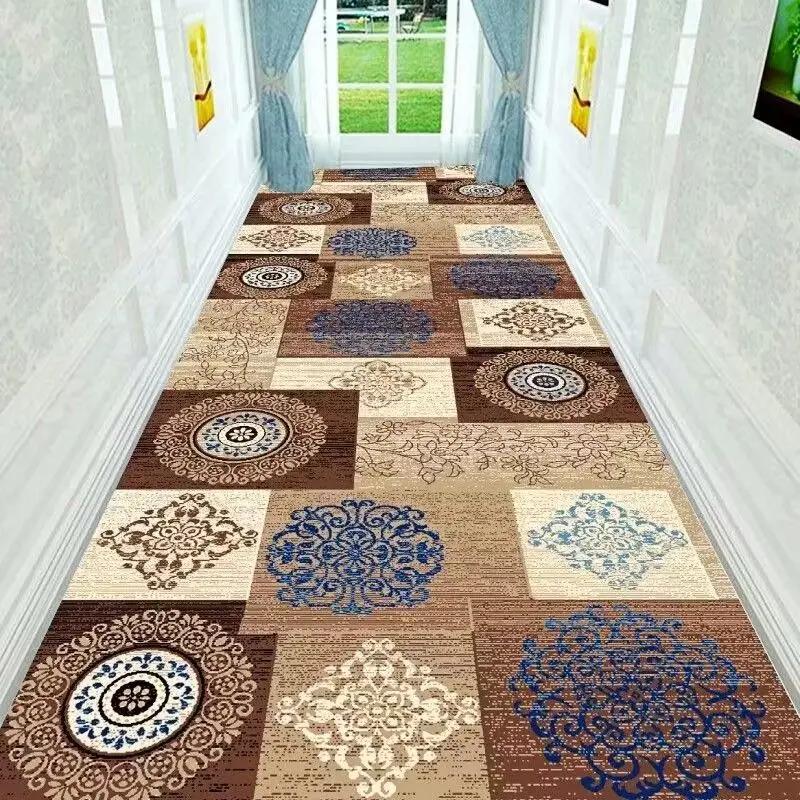 Nordic Style Living Room Area Rug Corridor Hallway Carpet Abstract Geometric Bedroom Rugs Kitchen Mat Crystal Velvet Doormat