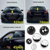 1 sztuka czarno-biała 45mm 74mm 82mm Cała czarna Emblemat na przednią maskę samochodu Odznaka tylna dla BMW E32 E43 E52 E53 E63 E64 E93 E94 E87 F10 F20