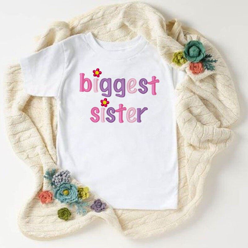 T-shirt Summer Fashion T-shirt Children's Short Sleeve White T-shirt Children's Top Girls' Clothing
