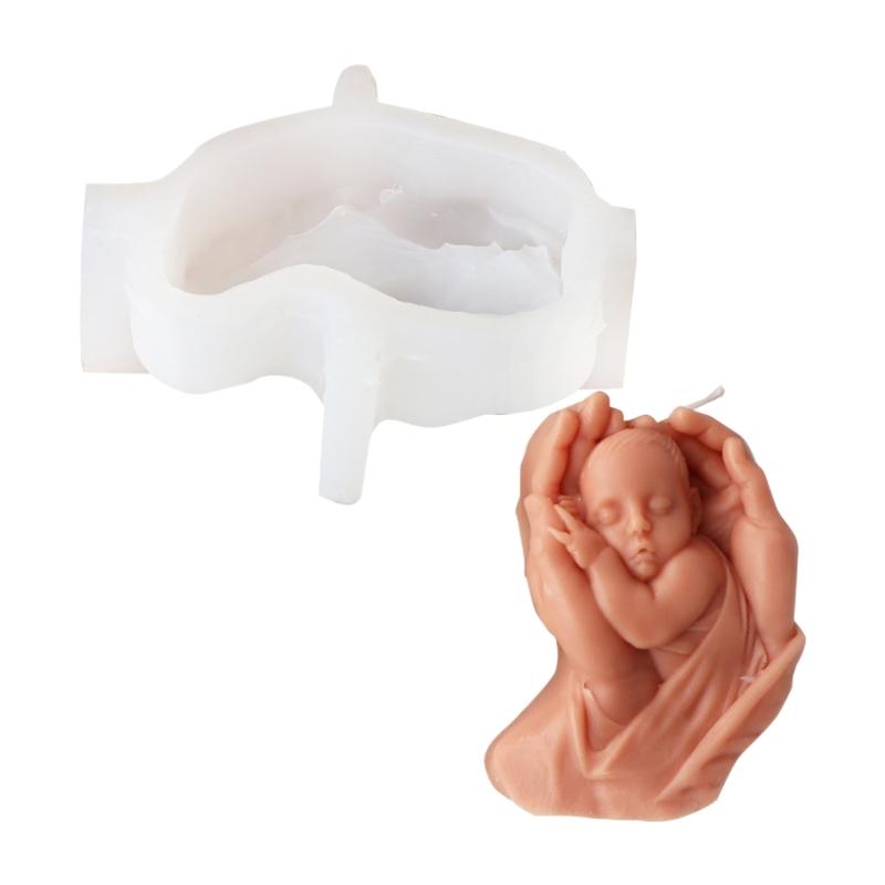 Silicone Mold Beautiful Clay Ornaments Molds Cute Baby Shape Statue Molds Silicone Candle Mold Perfect for Crafting Clay