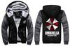 Resident Hot Evil Biohazard Umbrella Thicken Jacket Sweater Winter Coat Hoodies