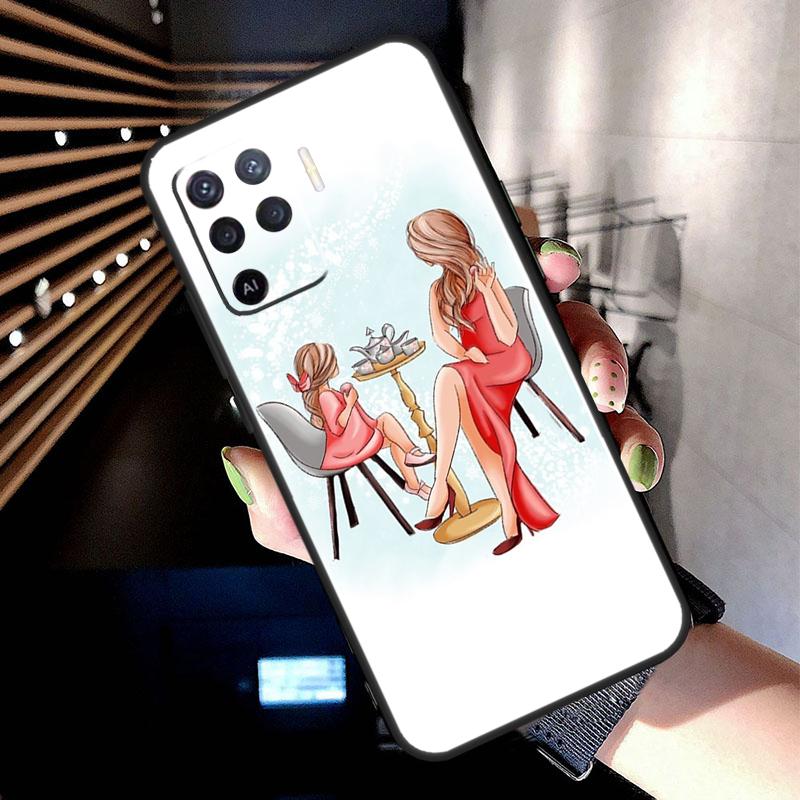 Super Mom Baby Girl Son Daughter Case For Oppo A78 A98 A18 A38 A58 A60 A80 A40 A77 A57 A17 A74 A54 A94 A96 A76 A16 A15 A5 Pro