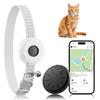 GPS-Tracker Wasserdichter Haustier-Tracker für Katzen Katzen-GPS-Tracker-Halsband mit sicherer elastischer Schnalle (Nur iOS) Keine monatliche Gebühr