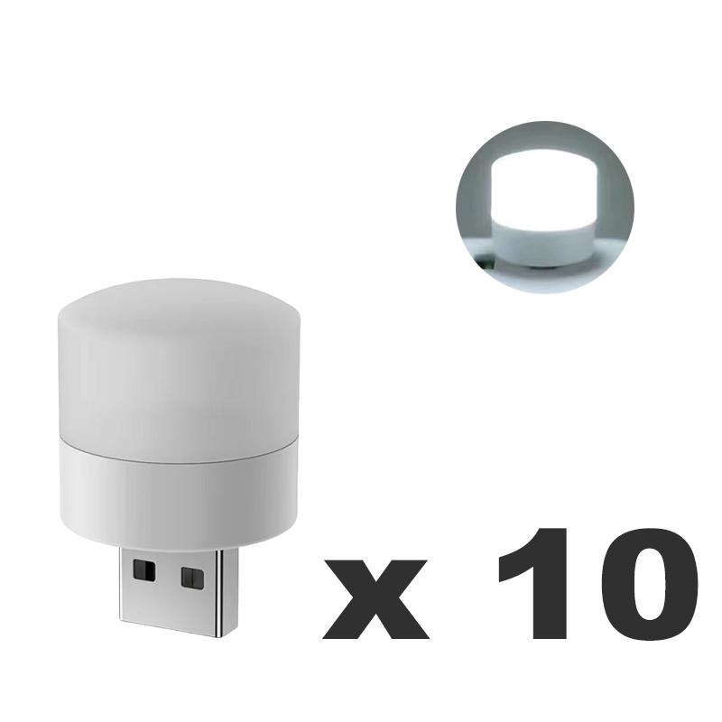 1/20Pcs Mini USB Night Light Warm White Eye Protection Book Reading Light USB Plug Computer Mobile Power Charging LED Night Lamp