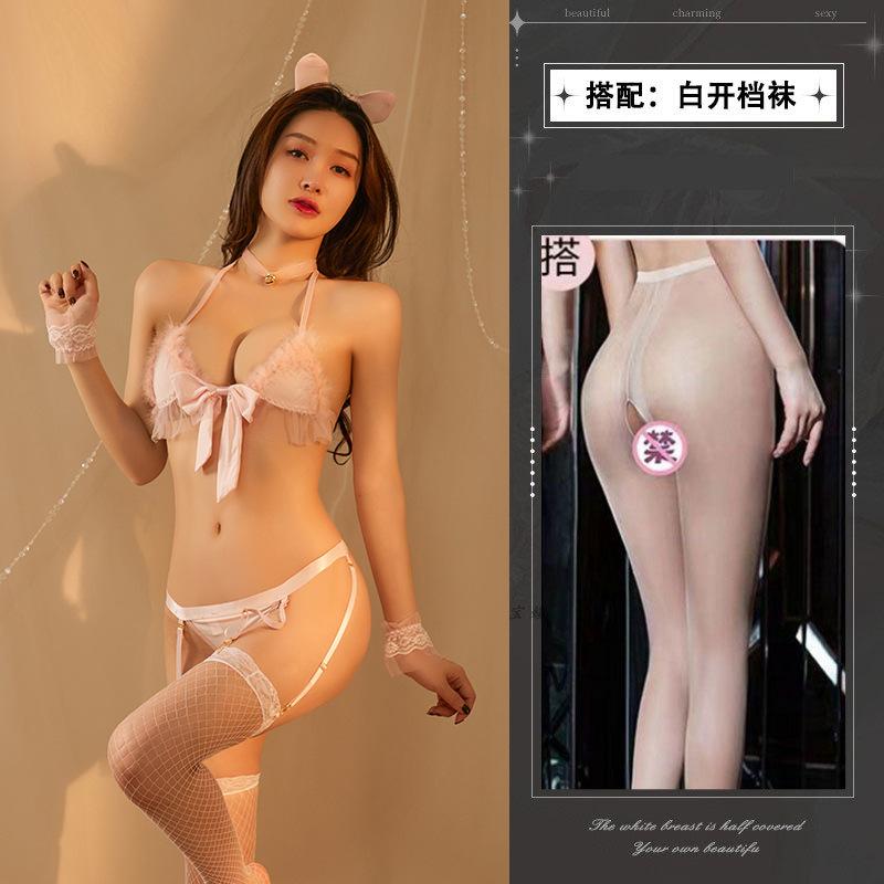 Sexy Lingerie Three-point Pussy Uniform Sexy Hot Temptation Crotch Free One-piece Pajamas Passion Suit