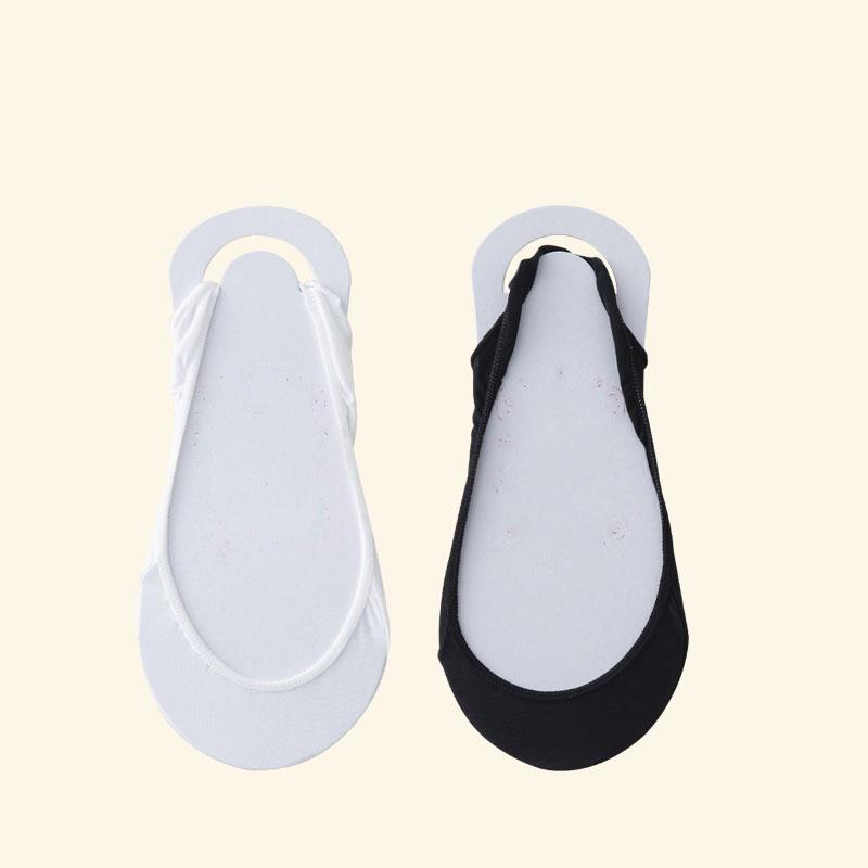 1 par Ultratunna Osynliga Lågskurna Halkfria Silkesstrumpor för Högklackade Skor Isilke Tunna Halvhandflats Hängselstrumpa Tofflor