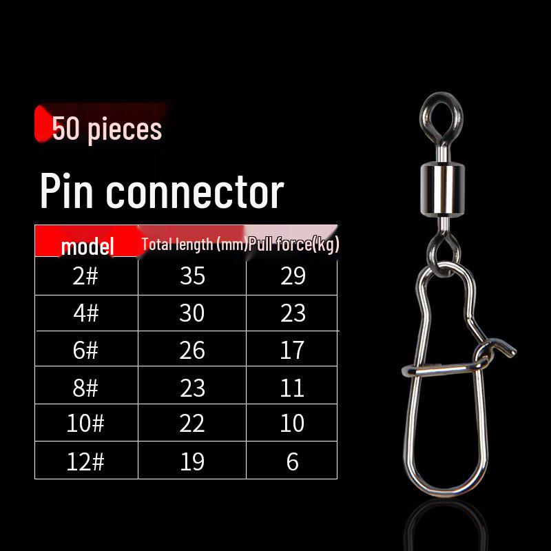 American High-Speed Copper Swivel Snap for Sea Fishing - Eight-Character Ring Connector