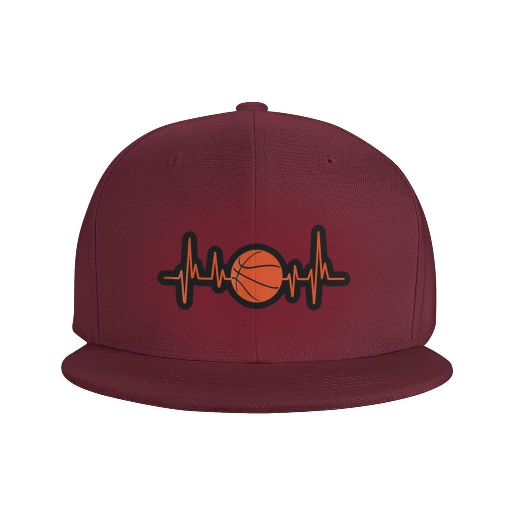 Unisex Orange Basketball Sport Hiphop Heartbeat Baseball Cap Verstellbare Mütze Sandwich Cap Hip Hop Hüte