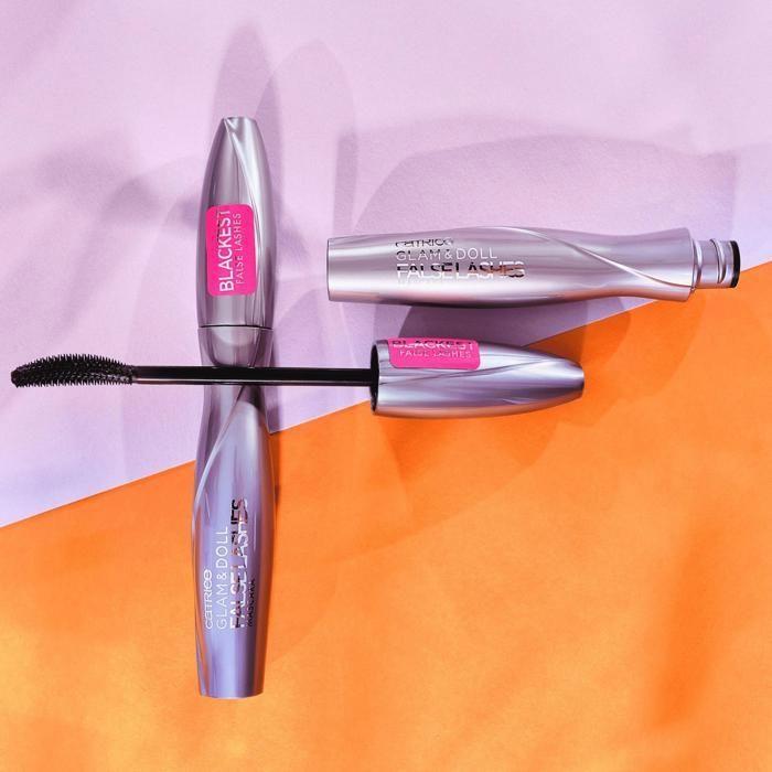 Mascara - Catrice - Glam &amp; Doll - Effet faux cils - Brosse courbée - Texture ultra noire