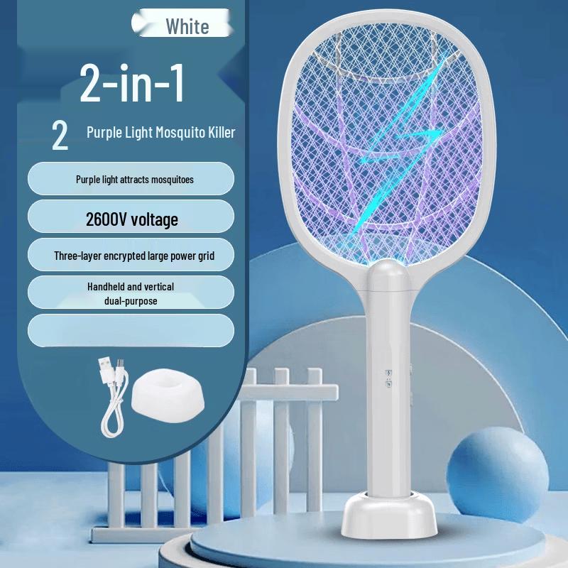 OLOEY Rechargeable Electric Mosquito Swatter with LED Lights