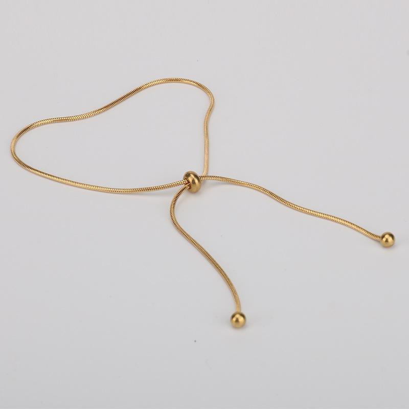 316L Stainless Steel Adjustable Chain Anklet for Women Retro fashion simple Thin Chain anklet for women's feet beach Zircon Gif