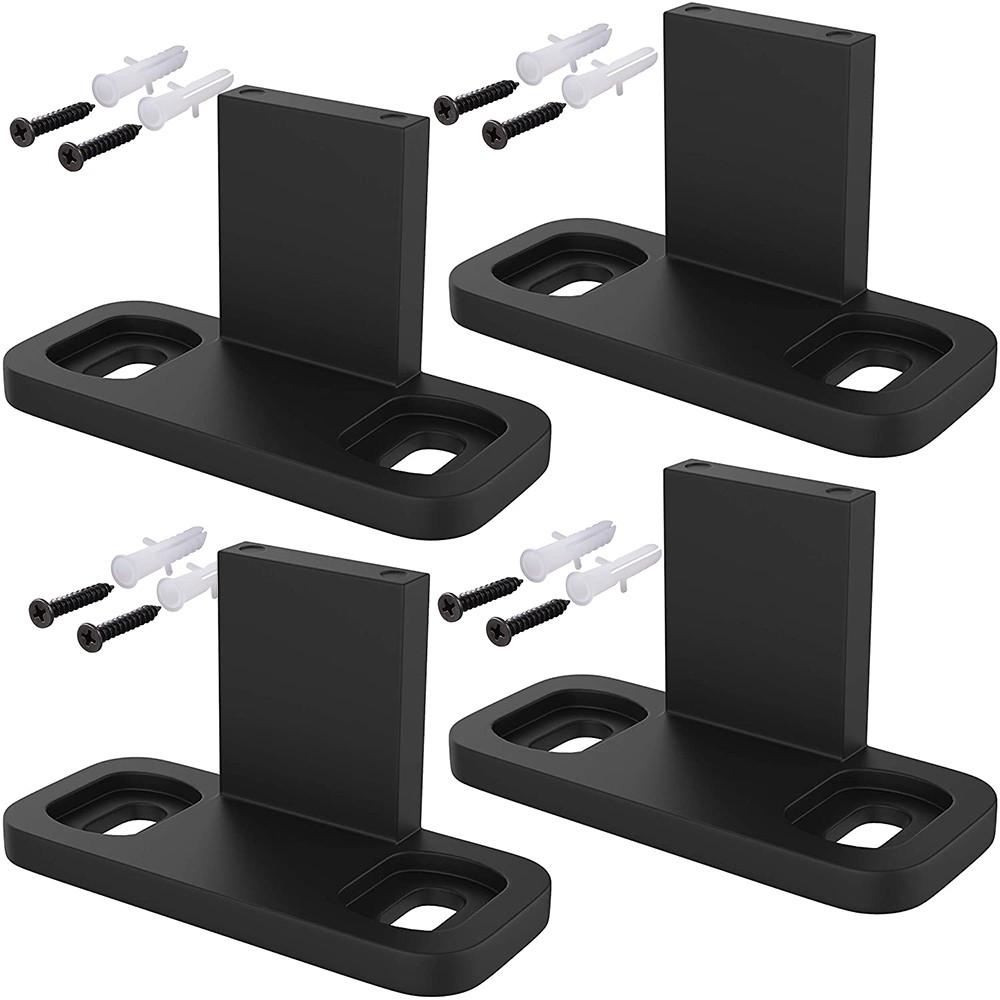 Wall Mount Adjustable Floor Guide Carbon Steel Sliding Barn Door Hardware Kit UK