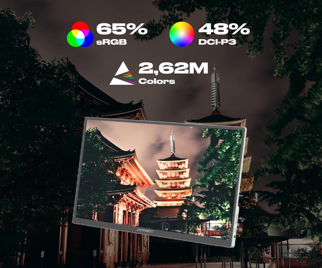 JAPANNEXT inch mobile monitor IPS panel full HD 1920x1080 resolution 15.6 (USB/Type C/PC compatible/built-in speaker/sRGB100%/non-glossy)
