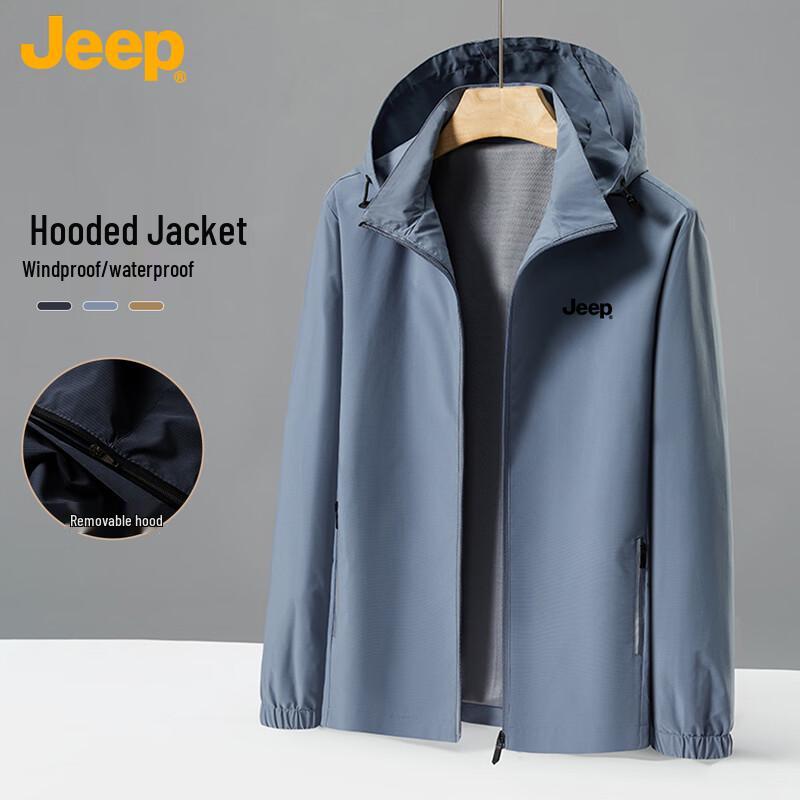 Jeep Unisex American Retro Stand Collar Windproof Jacket L