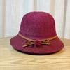 Hat Women's Autumn and Winter Bow Bucket Hat Dome Basin Hat British Retro Top Hat