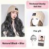 Women's Winter Wig Hat Knitted Hat Long Wave Straight Hair Synthetic Hat Wig