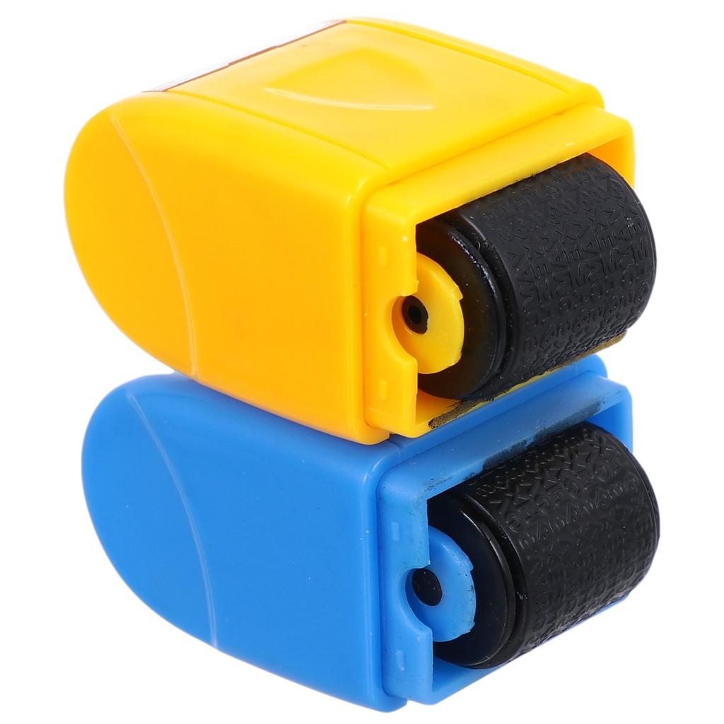 2Pcs Privacy Protection Stamps Compact Plastic Identity Guard Garbled Seals Reusable Waterproof Roller Security Identity Theft