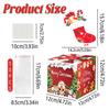 Red Christmas Theme Pattern Gift Box Holiday Decoration Props Atmosphere
