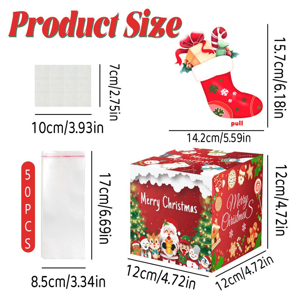 

Theme Christmas Red Pattern Gift Box Holiday Decoration Props Atmosphere