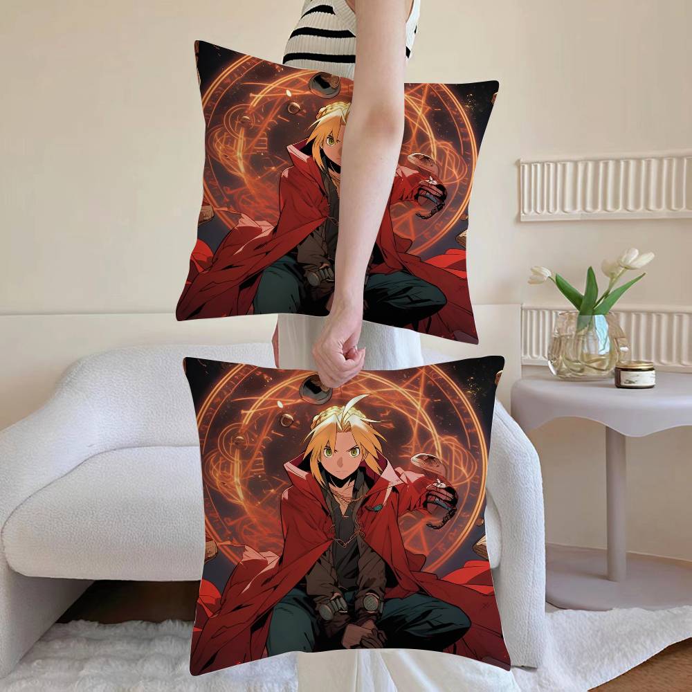 

Fullmetal Alchemist Brotherhood pillowcase soft and comfortable sofa cushion cover suitable for all kinds of rooms and places 30x30cm