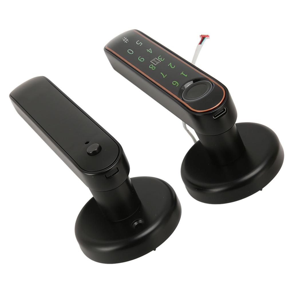 Smart Entry Lock 5 In 1 Support APP Fingerprint IC Card Password Key Intelligent Electronic Lock with Handle for