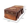 Wooden Jewellery Box (Brass n Carving) for Women/girls Flip Flap Handmade Gift, 8 Inches …